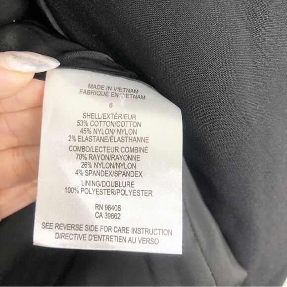 THEORY | Textured Animal Print Embossed Black Open Front Blazer Women’s Size 6 - Picture 7 of 8